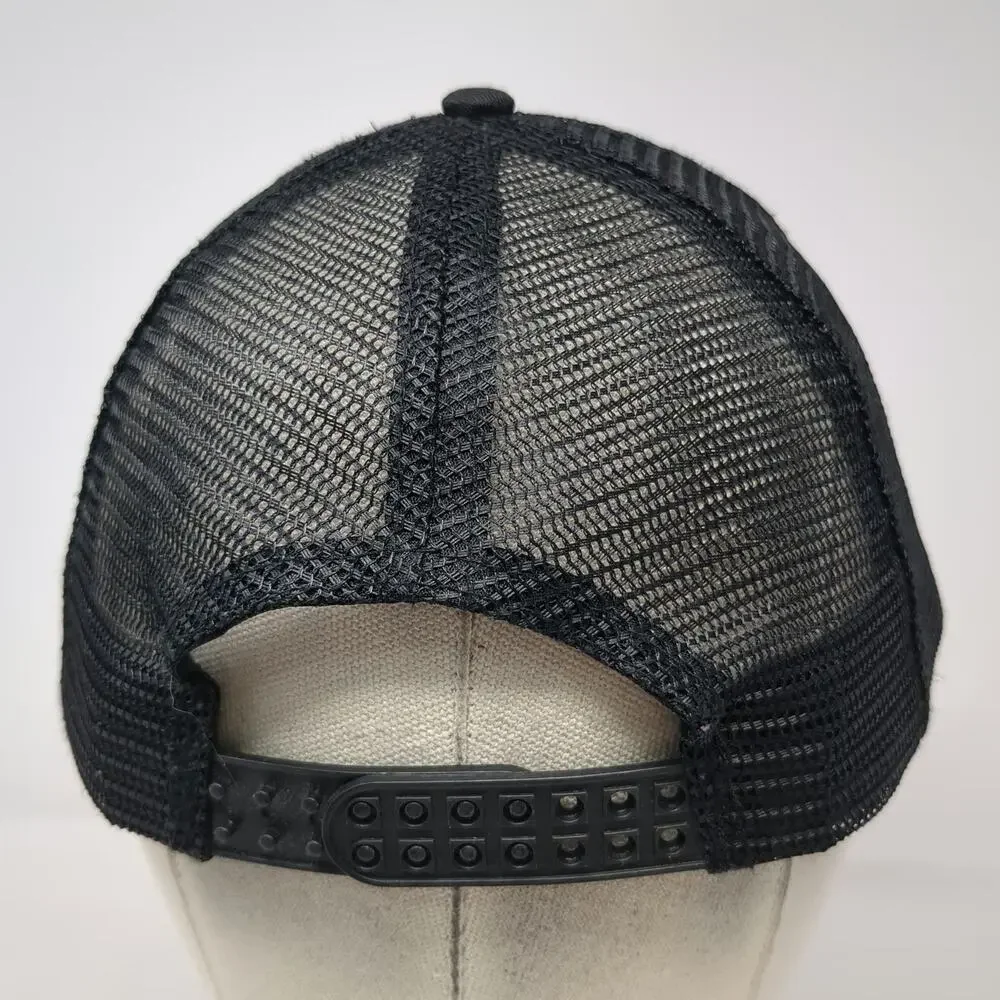 Black Trucker Hat One Size Mesh Back Snapback B/A Products Co Logo Company